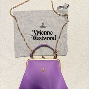 Vivienne Westwood Lilac Mini Bag with Gold Chain